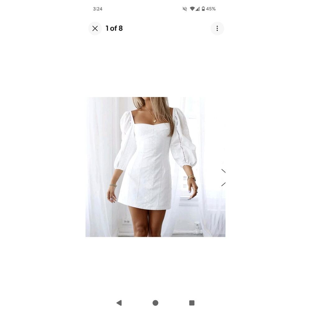 Hello Molly Destiny Speaks White Embroidered Dress
